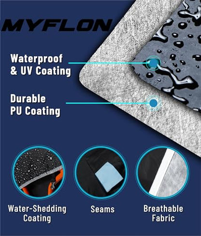 Motorcycle Cover All Season Universal Waterproof Sun Outdoor and Indoor Protection &MYFLON Motorcycles Vehicle Cover (Extra Large TOPCASE) - size: EXTRA LARGE TOPCASE