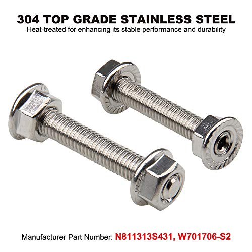 16 Pcs Stainless Steel Exhaust Manifold Stud Nuts Kit Compatible with Ford 4.6 5.4 Liter V8,Compatible with Ford 4.6L 5.4L F150 F250 Manifolds M8*1.25 Exhaust Stud