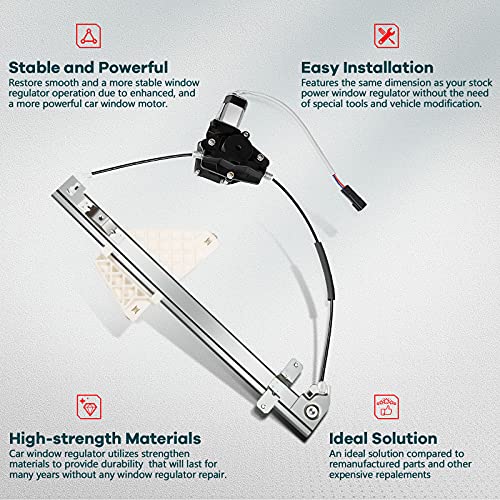 FINDAUTO Power Window Regulator for 2001-2004 for Jeep Grand for Cherokee - size: Rear Right, style: 2001-2004 for Jeep Grand for Cherokee