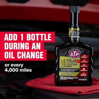 Ultra 5 in 1 Fuel System Cleaner by STP (R), Fuel Additive for At-Home Fuel Treatment for Vehicles, 12 OZ