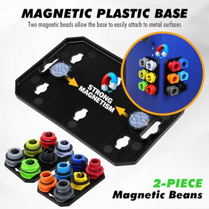 20-Piece Engine Oil Funnel Kit, 1.59QT/1.5L Oil Funnel Set with 12 Adapters, Siphon Hose Pump, Towel, Elbow Fitting, Arrow Screen and Magnetic Storage Hooks Tray, Compatible with GM/Ford/BMW/Audi Etc. - color: Multi-Color