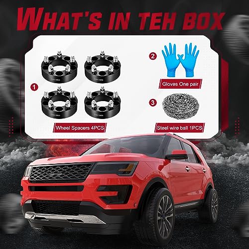 BDFHYK 5x114.3mm Wheel Spacers 1.5 Inch Spacers for Ford Jeep 1966-2014 - size: 1.5 inch 5x4.5", style: Frod Mustang