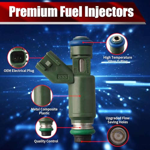 Set of 6 Fuel Injectors C2S8062 852-12234 Replacement - size: 852-12234
