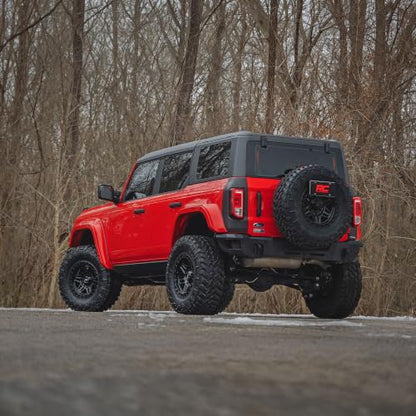 Rough Country 17x9 Series 76 Wheel with Simulated Beadlock - 5x5.5, +0mm OffSet - Gloss Black Lightweight Aluminum Off-Road Wheel for Jeep & Truck - size: 5x5.5, +0mm Offset