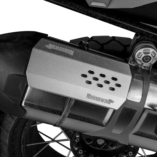 Rhinowalk Motorcycle Exhaust Heat Shield Universal Motorbike Exhaust Pipe Heat Cover Saddlebag Heat Insulation-Large - size: L