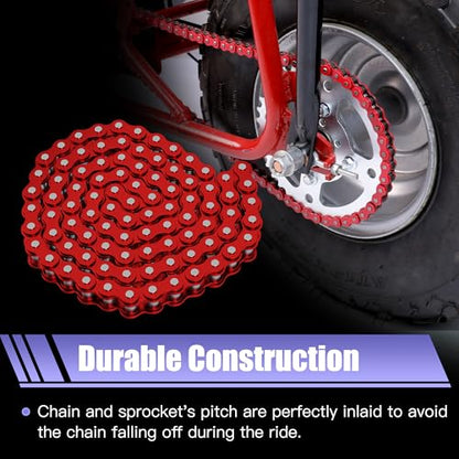 Modified Mini Bike 420 Chain with 40 Tooth Sprocket Kit 40mm Bore - color: Silver