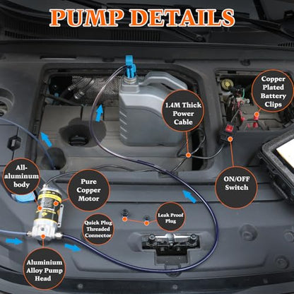 12V 100W Portable Oil Transfer Pump, Engine Oil Extractor Pump - color: SET 01