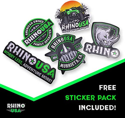 Rhino USA Soft Loop Tie Down Straps (4-Pack) - Motorcycle Handlebar Straps - color: Black 4-Pack.