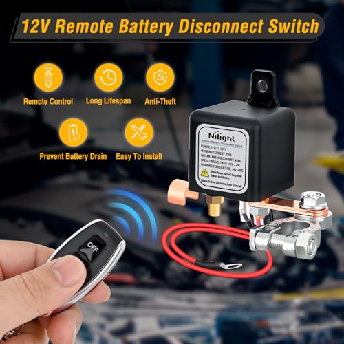 Nilight Remote Battery Disconnect Switch 12V 250A - color: 250A Standard