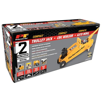 Performance Tool W1606 2 Ton Compact Trolley Jack, Yellow - style: 2 Ton (4,000 lbs)