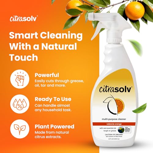 Citra Solv Multi Purpose Cleaner & Degreaser Spray, Valencia Orange, 22 oz - size: 22 Fl Oz