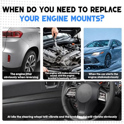 Engine Motor Mount Compatible with Toyota Camry 2018-2022 L4-2.5L Engine, Repelace#10140 123710P290 A42095, 10134 123610P210 A42097, 10131 12305F0010 A42094, 10145 12372F0010 A42115 - size: 2018-2022 Toyota Camry 2.5L