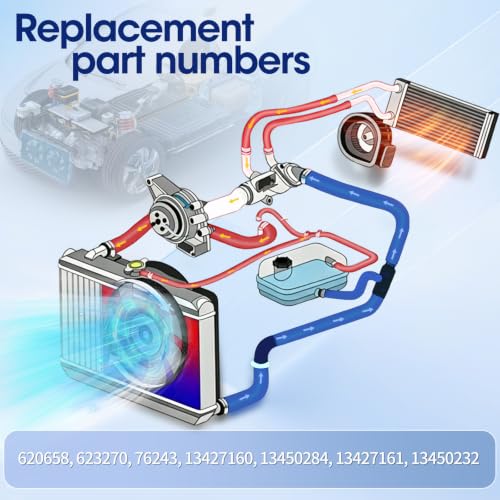 Engine Cooling Radiator Fan Assembly Fit for Chevrolet Cruze 2011-2016, Cruze Limited 2016, Fit for Buick Verano 2012-2017, Reference Number 13450284, 13427161, 13450232 - size: 620658, 623270