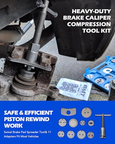 OMT 34pc Master Brake Caliper Tool Kit with 11 Adapters and Line Cutter - size: Master