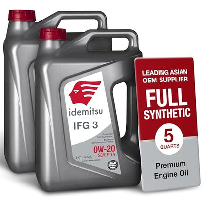 Idemitsu IFG3 0W-20 SP/GF-7A Full Synthetic Motor Oil – 5 Qt, 2 Pack - size: 5 Quart, style: 2 Pack