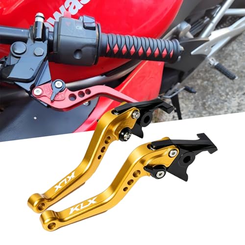 Motorcycle Brake Lever for KLX 300 / SM 2021 2022 2023 2024 2025 Adjustable Gear Motorcycle Short Brake Lever & Clutch Lever for 2025 KLX300 Accessories Gold - color: Gold