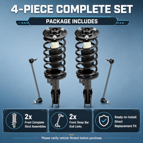 4PCS Front Strut Kit fit for Chevy Equinox GMC Terrain 2010-2017 - size: Fit for Equinox 10-17 4x Struts Assembly (170)