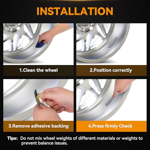 PROEZE Wheel Weights Gray 1oz,72 oz/Box,1 Ounce Stick on Wheel Weights for Cars, Trucks, SUVs, Motorcycle and Others - color: gray