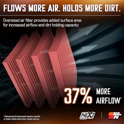 K&N NextGen Cold Air Intake System: High-Flow Cotton Filter: Compatible with 2019-2026 RAM 1500; 50-1578 - style: NextGen