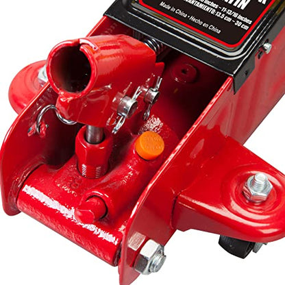 Big RED 1.5 Ton Hydraulic Trolley Service/Floor Jack with Blow Mold Case - size: 1.5 Ton (3,000 lb) with case, style: Steel