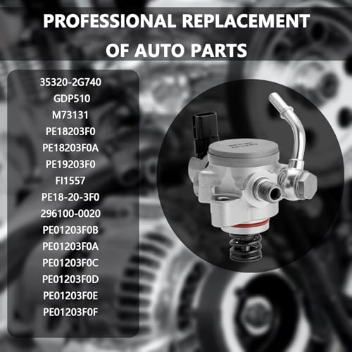 PE01203F0B High Pressure Fuel Pump Compatible with Mazda 3 Mazda CX-5 2.0L 2.5L Mazda 6 2.5L L4 SKYACTIV-G Engine Only For # GDP510 PE19-20-3F0 - size: PE01203F0B