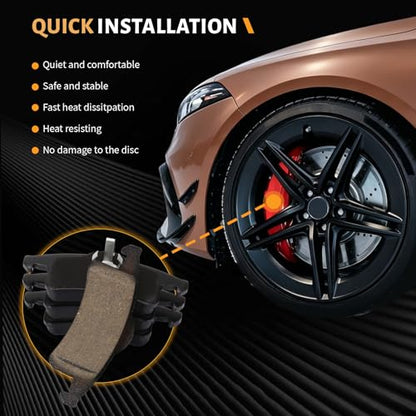 D791 Rear Ceramic Brake Pads Kit Fit For Jeep Grand Cherokee 1999-2004 - style: HZ791