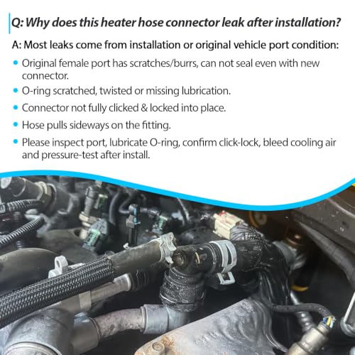 68280784AB Heater Hose Joint Compatible with Jeep Wrangler 2.0 2018-2024 HVAC Aluminum Heater Hose Connectors