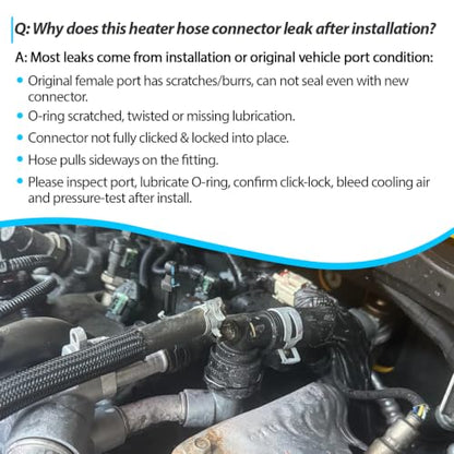 68280784AB Heater Hose Joint Compatible with Jeep Wrangler 2.0 2018-2024 HVAC Aluminum Heater Hose Connectors