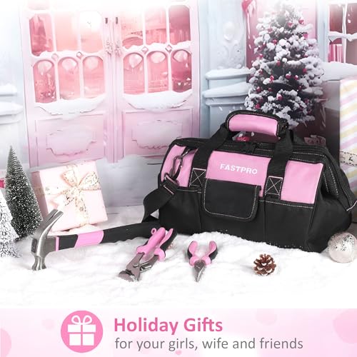 FASTPRO 267-Piece Pink Tool Set with 13-Inch Tool Bag