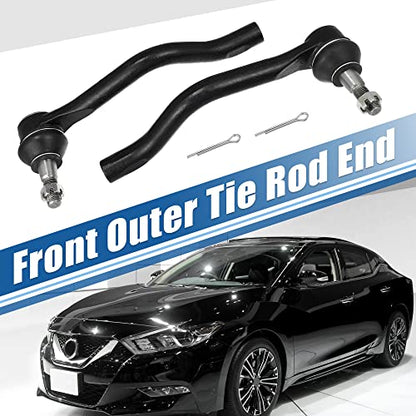 X AUTOHAUX 2pcs Front Outer Tie Rod End Links Suspension Steering Tie Rod End ES800357 ES800358 for Nissan Altima 2007-2015 for Nissan Maxima 2009-2018