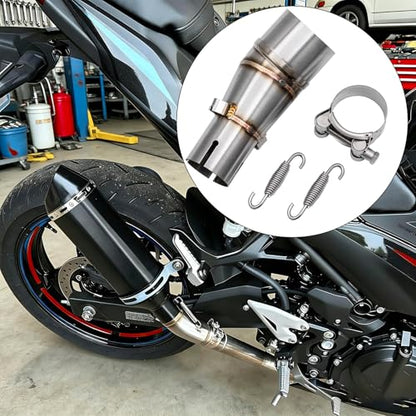 Motorcycle Exhaust Slip-On, Compatible with Ninja 250/300/Z250/Z300 (2008-2017), Stainless Steel Muffler Pipe, High Performance Aftermarket Replacement - size: 2008-2017
