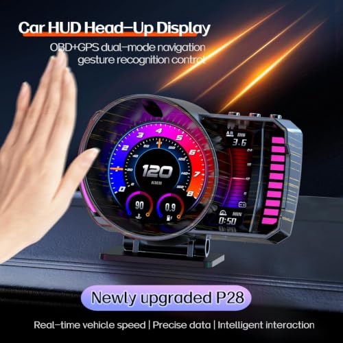 wiiyii OBD2 Gauge Display Heads Up Display for Cars,Speedometer for Car