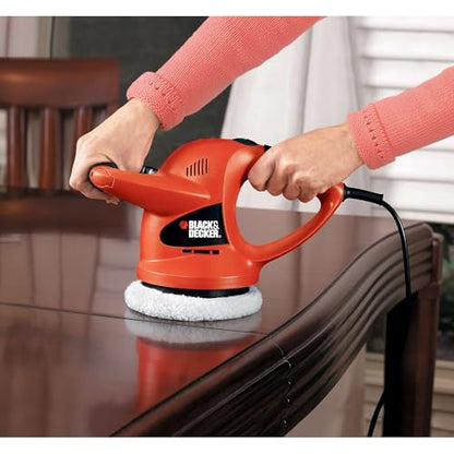BLACK+DECKER 6" Buffer Polisher, Orbital Car Polisher with Wool and Foam Bonnets (WP900) - size: 6-Inch