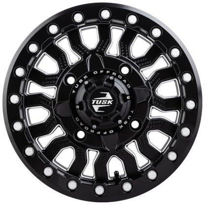 4/156 Tusk Fremont Beadlock Wheel 15x7 Compatible with Polaris RZR XP Turbo 2016-2026 /Yamaha YXZ 1000 2019-2026 (Milled/Black, Offset 5.0 + 2.0) - color: Milled/Black, size: Offset 5.0 + 2.0