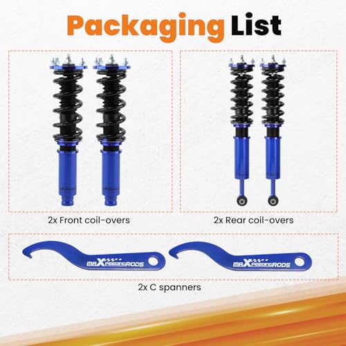 Coilovers for Honda Accord 1998-2002, for Acura TL 1999-2003