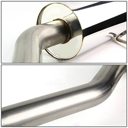 DNA MOTORING CBE-CCBT05-NRT Stainless Steel Cat Back Exhaust System [Compatible with 05-10 Chevy Cobalt 2.2L DOHC / 07-10 Pontiac G5 2.2L DOHC] - color: Rolled
