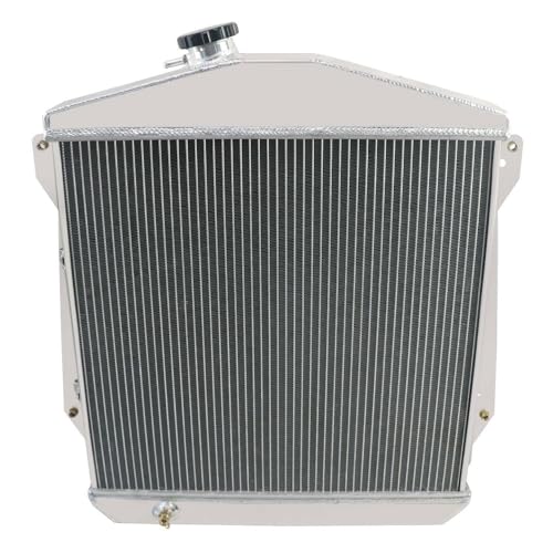 4 Row Aluminum Radiator Compatible with 1943-1948 Chevy Fleetline/Fleetmaster Sedan Coupe/Stylemaster V8 1944 1945 1946 1947 62mm Core Thickness Radiators