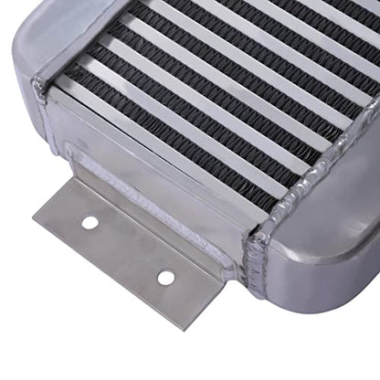 2.50 Inch Inlet/Outlet Diameter, Universal Aluminum Intercooler 24x11x3 inch, Turbo Under the Front of the Car Mount Universal Aluminum Intercooler Cooling Kit - size: 24x11x3