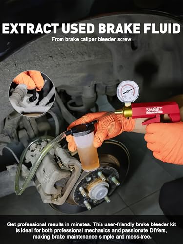 SMART JERRY Brake Bleeder Kit with Hand Vacuum Pump, 2026 Quality Upgraded