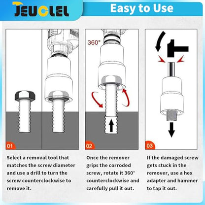 6PCS Twist Lug Nut Socket Set, 1/2" Drive Bolt Nut Extractor Tool - color: 6pcs Lug Nut Extractor 1/2 Inch Drive