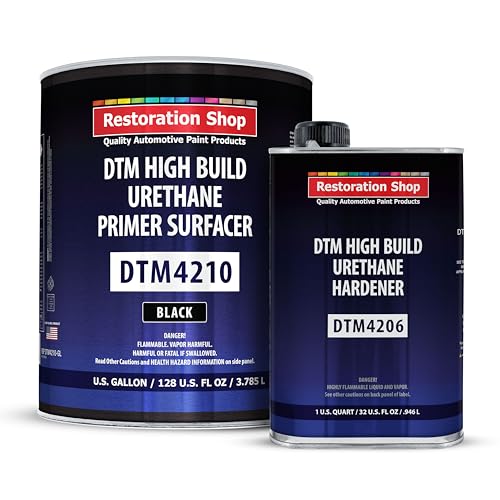 1.25 Gallon 2K High Build Primer Automotive Paint Kit - 1 Gal. Black - color: Black, size: 128 Fl Oz (Pack of 1)