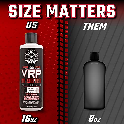 Chemical Guys TVD_107_16 VRP Vinyl, Rubber and Plastic Non-Greasy Dry-to-the-Touch Long Lasting Super Shine Dressing for Tires, Trim and More, Safe for Cars, Trucks, SUVs, RVs & More, 16 fl oz - size: 16 Fl Oz (2-Pack)