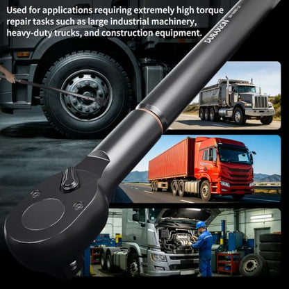 Torque Wrench 1-Inch Drive Dual Range Scales 200-1500ft.lb/271.0-2032.5Nm - size: 1" 200-1500FT.LB