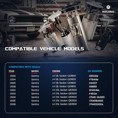KELOKE Electric Fuel Pump Module Assembly Compatible with Nissan - color: E8502M