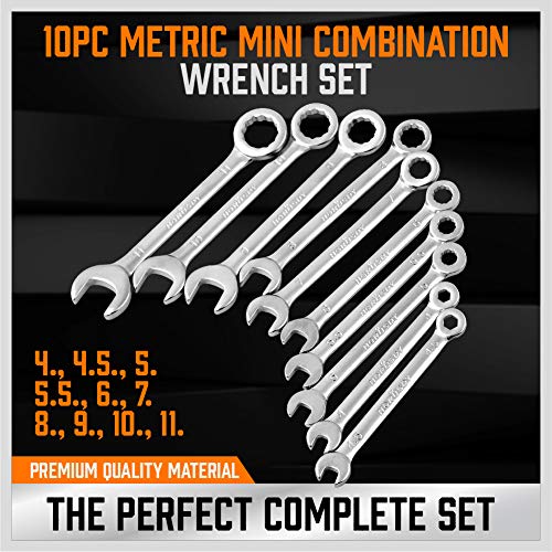 HORUSDY 20-Piece Mini Wrench Set, Metric & SAE Combination Wrench Set - style: 20-Piece Mini Wrench SetMetric&SAE)