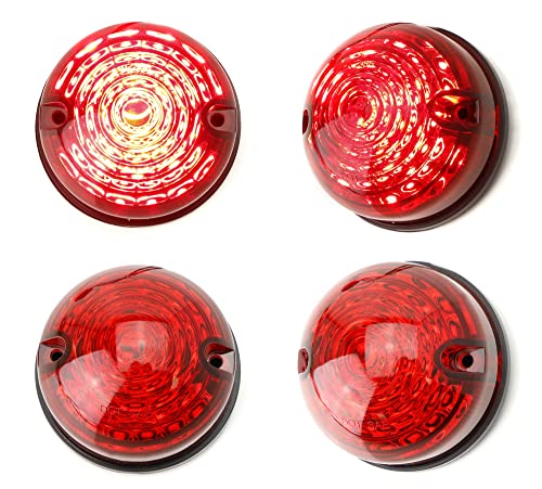 iJDMTOY Universal Flush Mount LED Marker Lights For Car/Truck/Motorcycle - style: Red Lens