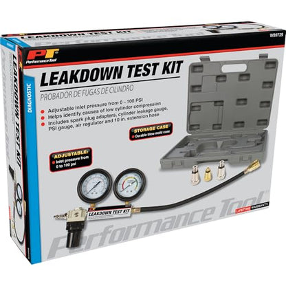 Performance Tool W89729 Cylinder Leak Down Test Kit - style: Leak-Down Test Kit (Not a compression Tester)