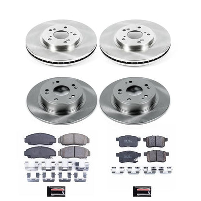 PowerStop Z17 Replacement Brake Pad & Rotor Kit Front & Rear KOE2742 - style: Stock Replacement