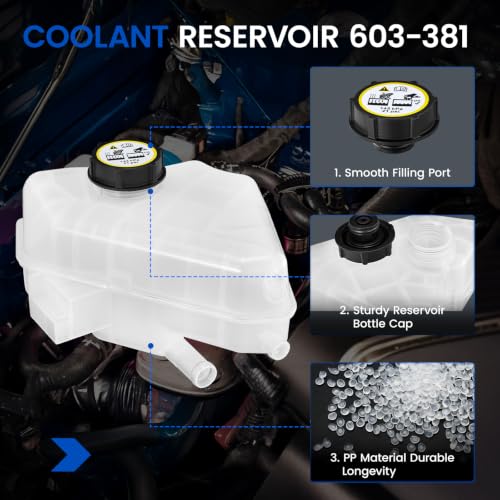 603-381 Engine Coolant Reservoir Tank for Ford Fiesta EcoSport 11-19 - size: 603-381