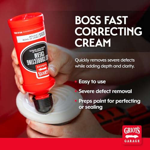 Griot's Garage BOSS Fast Correcting Cream for Car Polishing and Detailing, Swirl, Scratch Remover for Vehicles, 16oz - size: 16oz